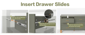 6-Drawer Double Dresser in Olive