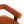 Round Armrest Loveseat (Dark Orange + Brown)