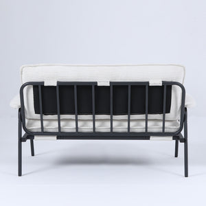 Modern Metal Frame Sofa With Sponge Filling For Compact Spaces And Versatile Use