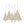 Fringes Embellished Tree Shape Ornament Set of 6