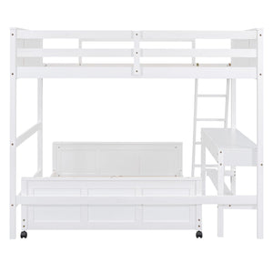 Full Over Full Bunk Bed With Desk