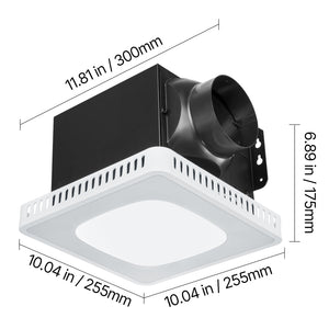 Bathroom Exhaust Fan with Seven Colors RGB Lights and Low Noise