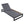 Black Iron & Teak Finish Chaise Lounge Set