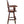 Rustic Tall Bistro Chair Decorative Star Backrest And Footrest, Fir Wood, 4 Foot - Brown