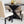 Mytzi - 5 Piece Dining Set, Cross-Buck Dining Table With 4 Stylish Chairs - Black / Beige