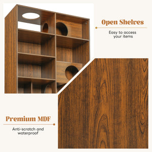 Modern 2 in 1 Wood Bookshelf Cat House