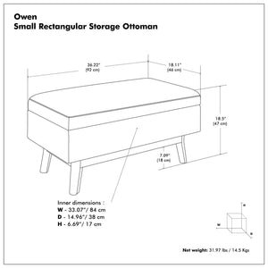 Owen - Upholstered Rectangular Storage Ottoman