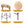 Boho Style Handwoven Paper Rope Counter Stools (Set of 2)
