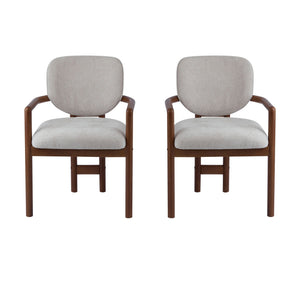 Upholstered Arm Dining Chairs (Set of 2)