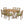 7 Pieces Acacia Wood Outdoor Dining Set with Green Cushions