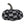 Set of 2 Fabric Black Pumpkins