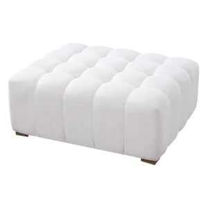 White Boucle Multipurpose Ottoman