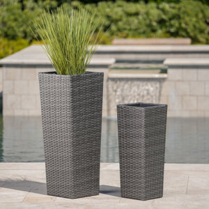 Rattan Flower Pot Set