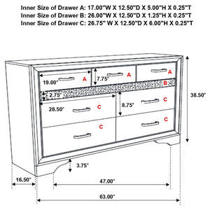 Annie - 9 Drawer Dresser
