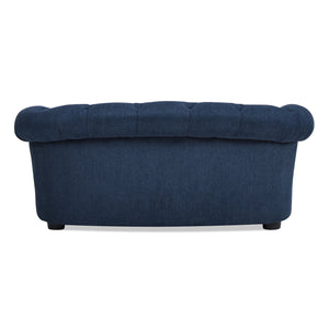 Kiki 36.5' Chesterfield Dog Sofa Bed, Medium, Pacific Blue Stain Resistant High Performance Polyester