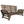 TOPMAX Outdoor Adjustable Patio Wooden Daybed Sofa Chaise Lounge