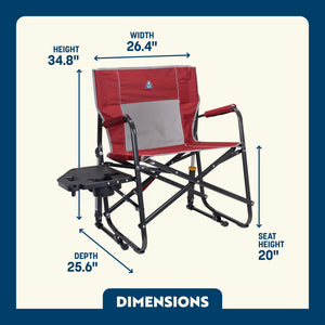 GCI Outdoor Freestyle Rocker XL with Side Table - Case Pack Bundle