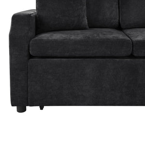 Modern L Shaped Sectional Sofa Bed With Hidden Storage Upholstery