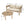 4-Piece Acacia Wood Patio Furniture Set