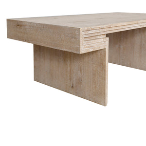 American Vintage Industrial Coffee Table, Double Tier Design