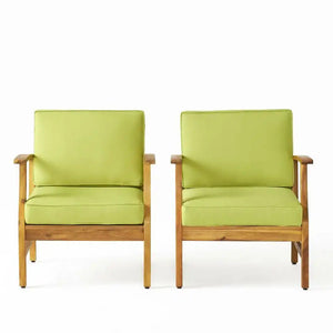 Perla Contemporary Club Chair with Water-Resistant Cushion