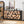 Distressed Storage Cabinet with Honeycomb Pattern