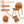 4 Piece Set Of Single Chairs, Traditional Elements With Round Table