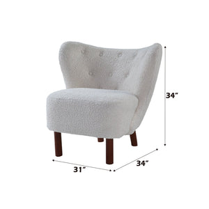 Zusud Teddy Sherpa Accent Chair - White