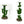 32'' Resin Saguaro Cactus Plant Stand with 3 Display Shelves