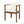 Outdoor Dining Chair Set of 2 with Curved Acacia Wood Arms