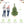 7ft Pre-Lit Christmas Tree with 400 Warm Lights