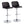 Toriano - Contemporary Adjustable Barstool With Swivel & Rounded T Footrest (Set of 2)