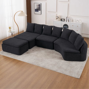 133'' Modular U-Shaped Sectional Compression Sofa