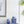 5x5x8' Hand Painted Square Canister with Blue and White Floral Pattern