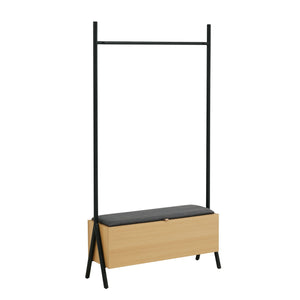 Paloma - Open Hanging Closet With Storage - Light Oak
