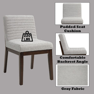 Edwyn Linen Side Chair (Set of 2) - Gray