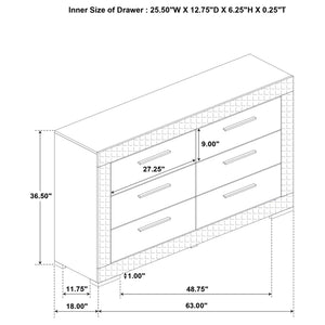 Pierce - 4 Piece Bedroom Set With LED Lighting