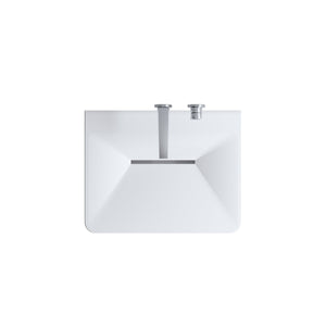Modern Wall-Mounted Solid Surface Pedestal Sink