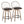 Riley - Farmhouse Fixed Height Counter Stool Round Footrest With Removable Cushion (Set of 2) - White Washed / Antique Copper / Brown