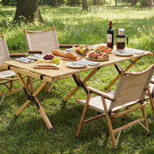 48 Inch Folding Camping Table with Carry Bag for Backyard