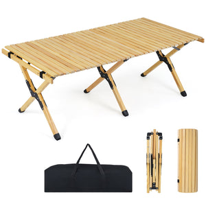 48 Inch Folding Camping Table with Carry Bag for Backyard