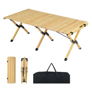 48 Inch Folding Camping Table with Carry Bag for Backyard