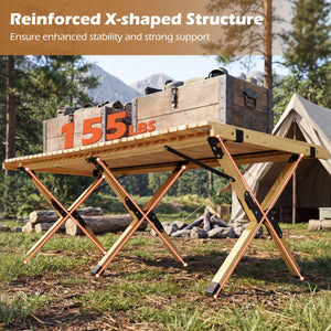 48 Inch Folding Camping Table with Carry Bag for Backyard