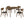 Linnea - 5 Piece Dining Set With Chairs - Dark Walnut