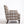 Upholstered Accent Chair with Brown Linen Fabric and Nailhead Trim