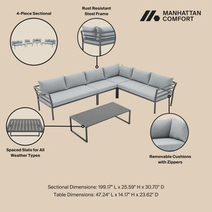 Sunnyside - 5 Piece Outdoor Conversation Set