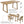 U_Style Multi-Person Outdoor Acacia Wood Dining Table and Chair Set