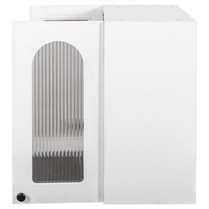 Wall Cabinet with Arched Glass Door and Adjustable Shelves