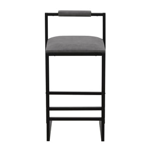 Elegant Bar Stool Set With Backrest And Footrest, Counter Height (Set of 2)