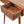 Solid Wood Chestnut Curved Hallway Table, 2-Drawers, Nordic Legs